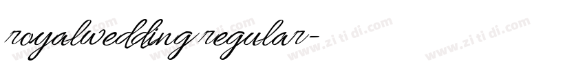 royalwedding regular字体转换